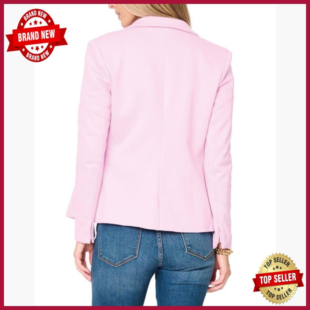 Double Breasted Blazer Jacket, Fitted Work Wear, Cotton Polyester Blend - Picture 5 of 7